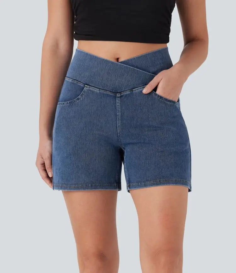 Halara Flex™ Cropped décontracté délavé avec poches