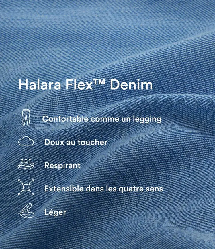 Halara Flex™ Dívčí Volné Džíny s Vysokým Páskem, Více Kapsami, Pružným Materiálem a Vyžihaným Efektem