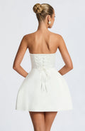 Abbey Mini Šaty - Slonová kost