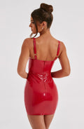 Addison Mini Šaty - Červená