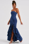 Angelina Maxi Šaty - Námořnická modř