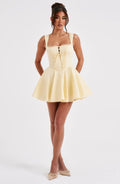 Antonella Mini Šaty - Citronová