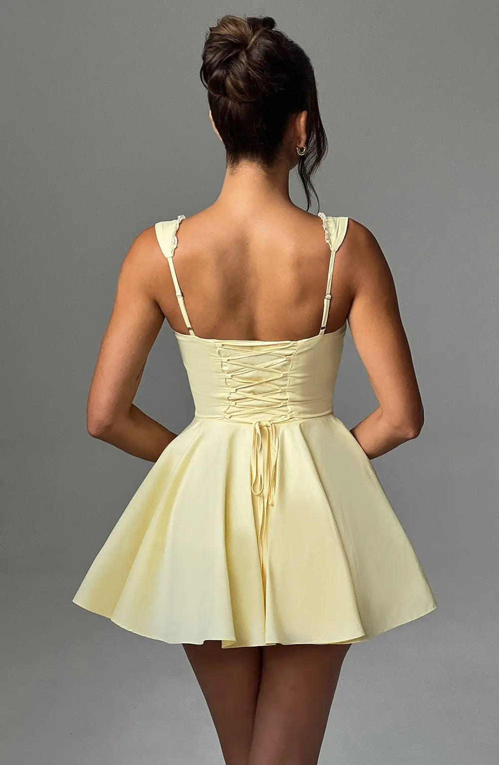 Antonella Mini Šaty - Citronová