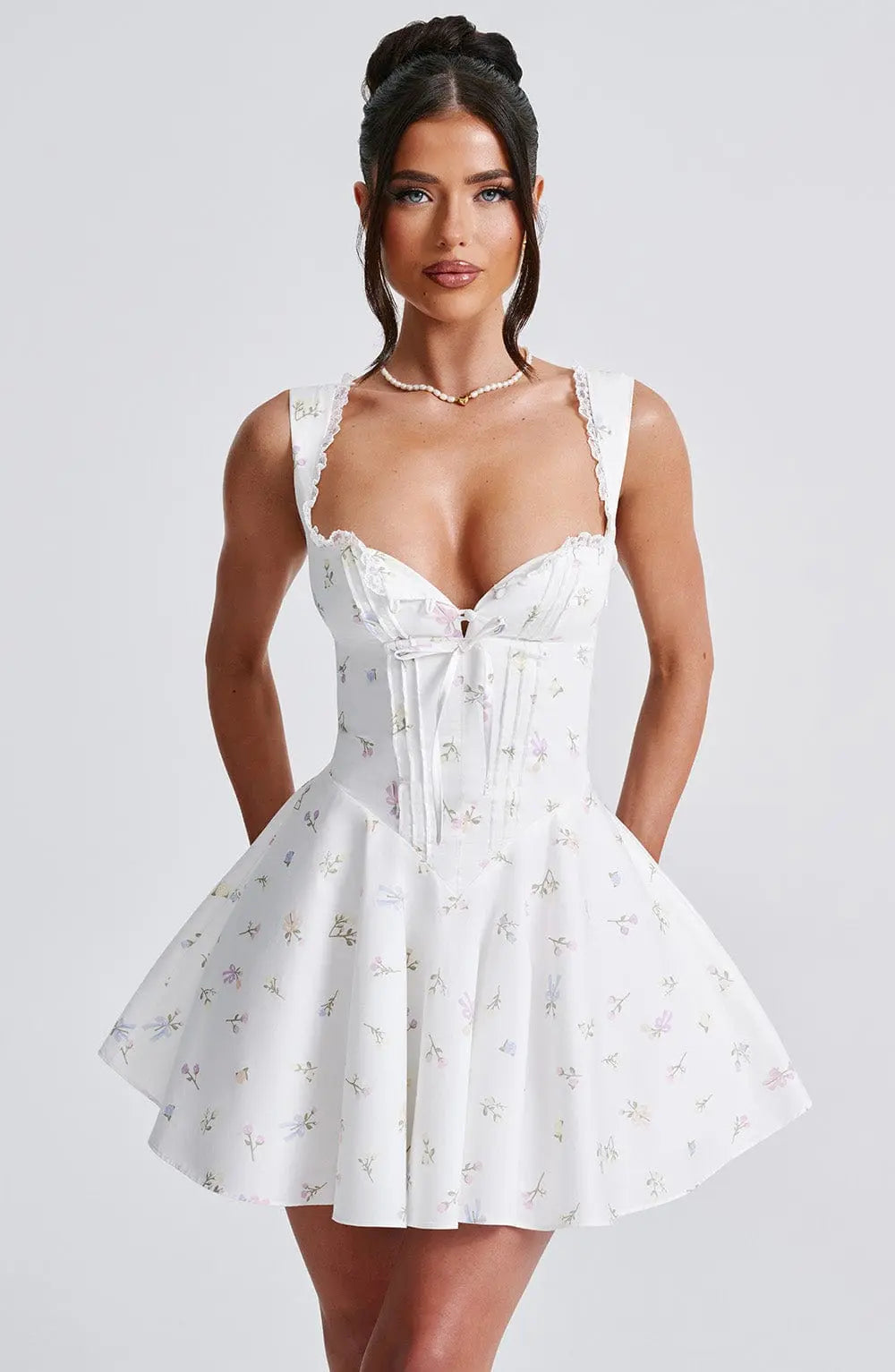 Antonella Mini Šaty - Více Květinový Potisk