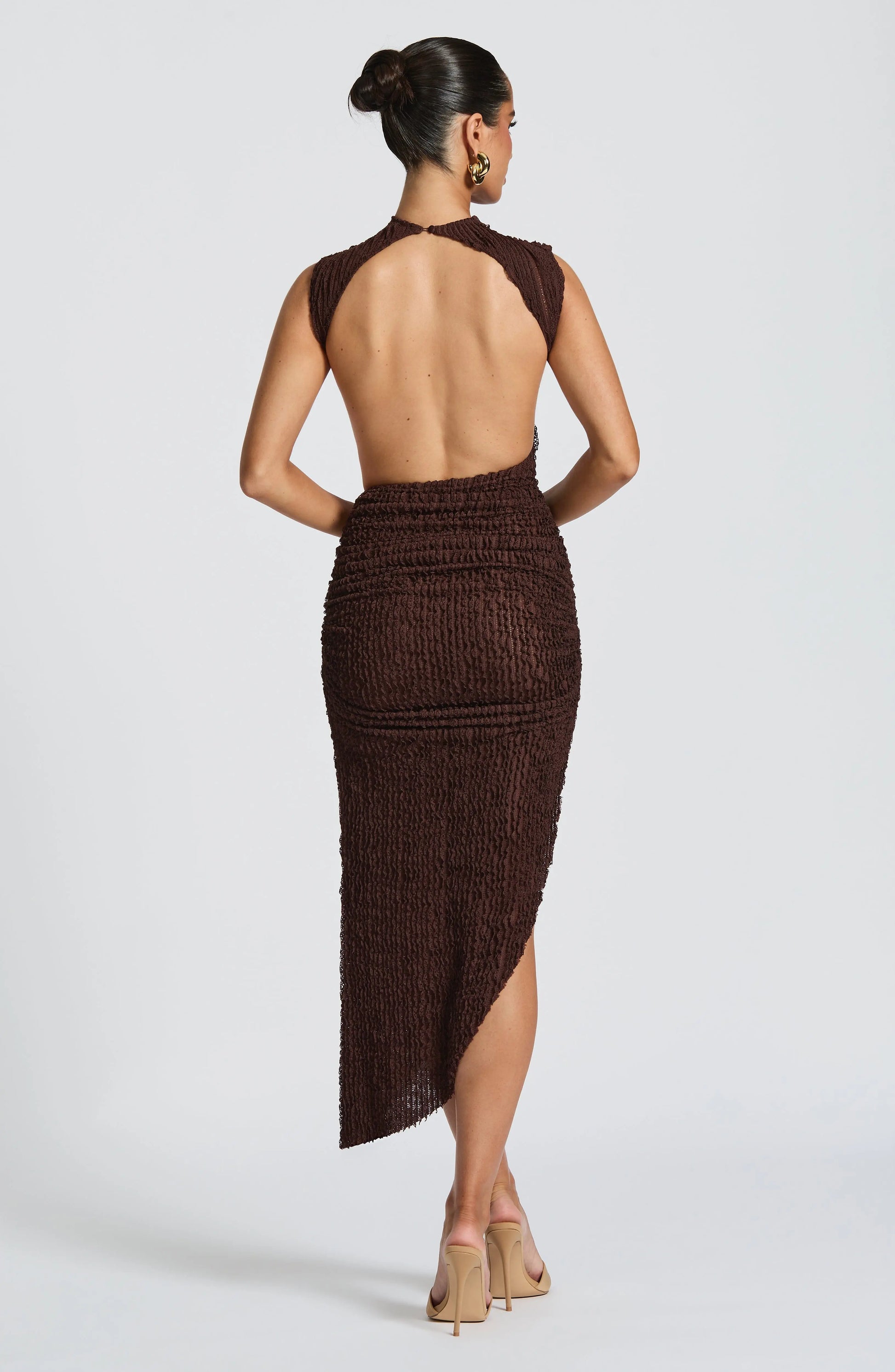 Šaty Aphrodite Midi - Plum Brown