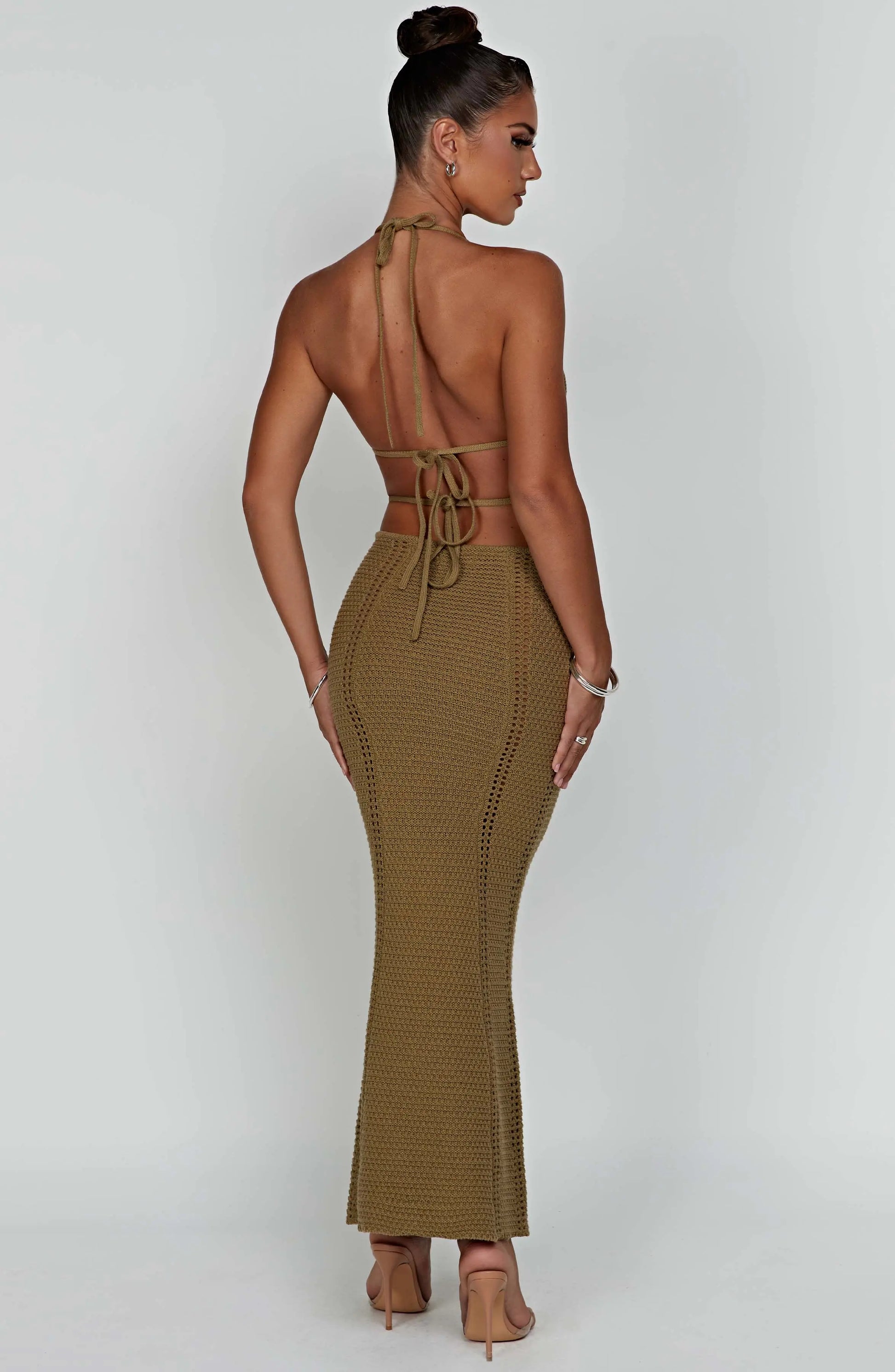 Arabella Maxi Šaty - Khaki
