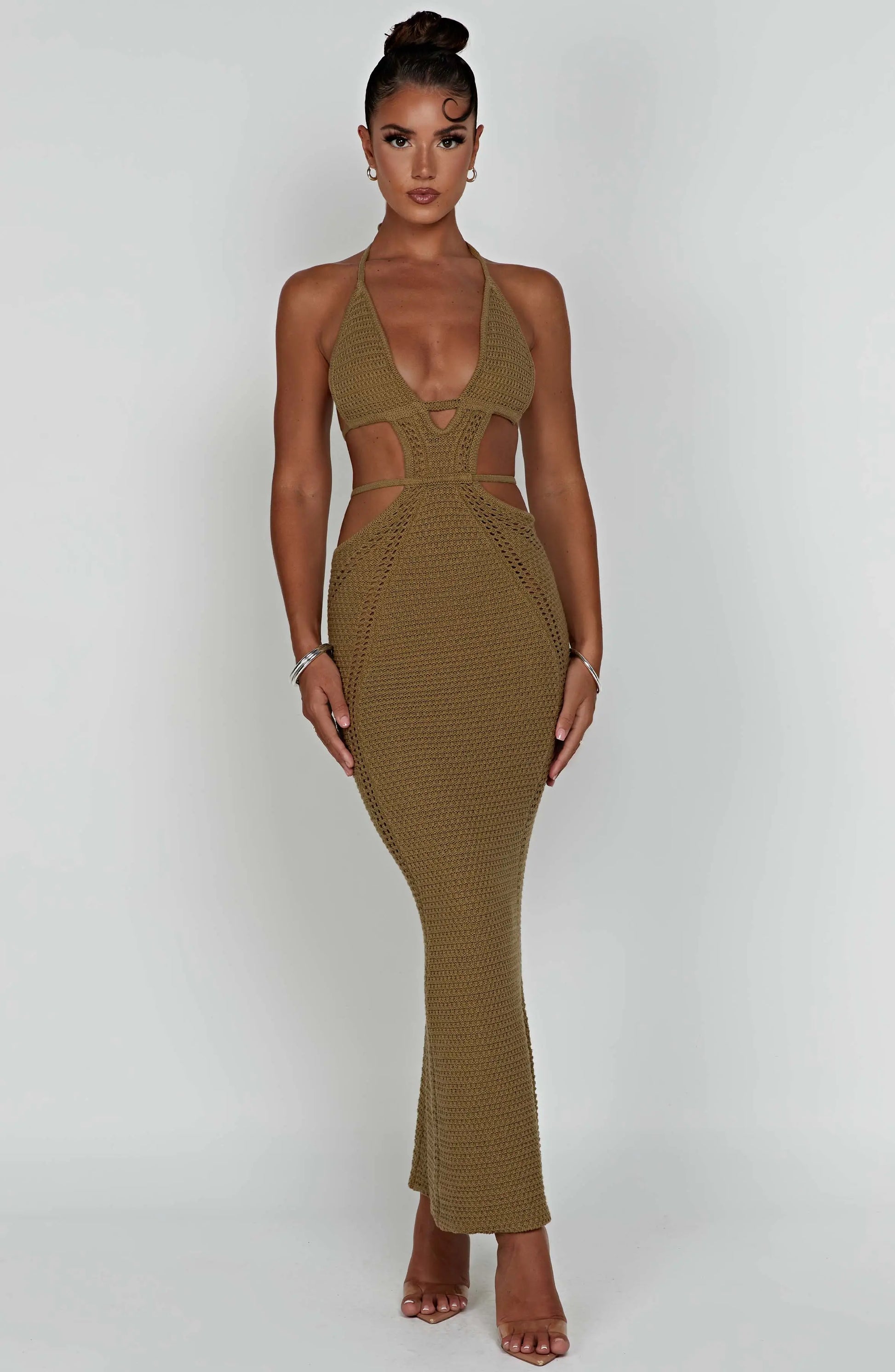 Arabella Maxi Šaty - Khaki