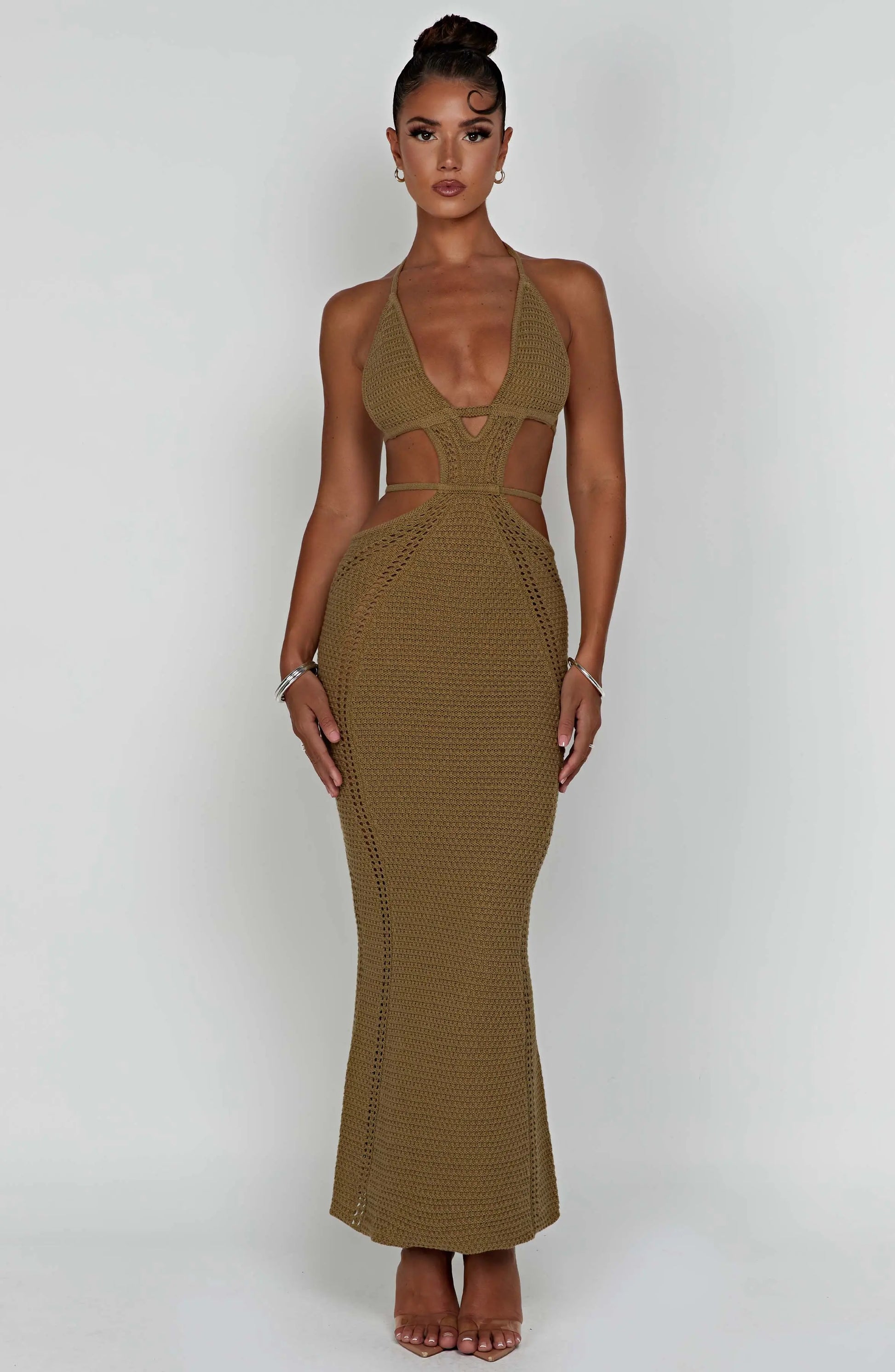 Arabella Maxi Šaty - Khaki