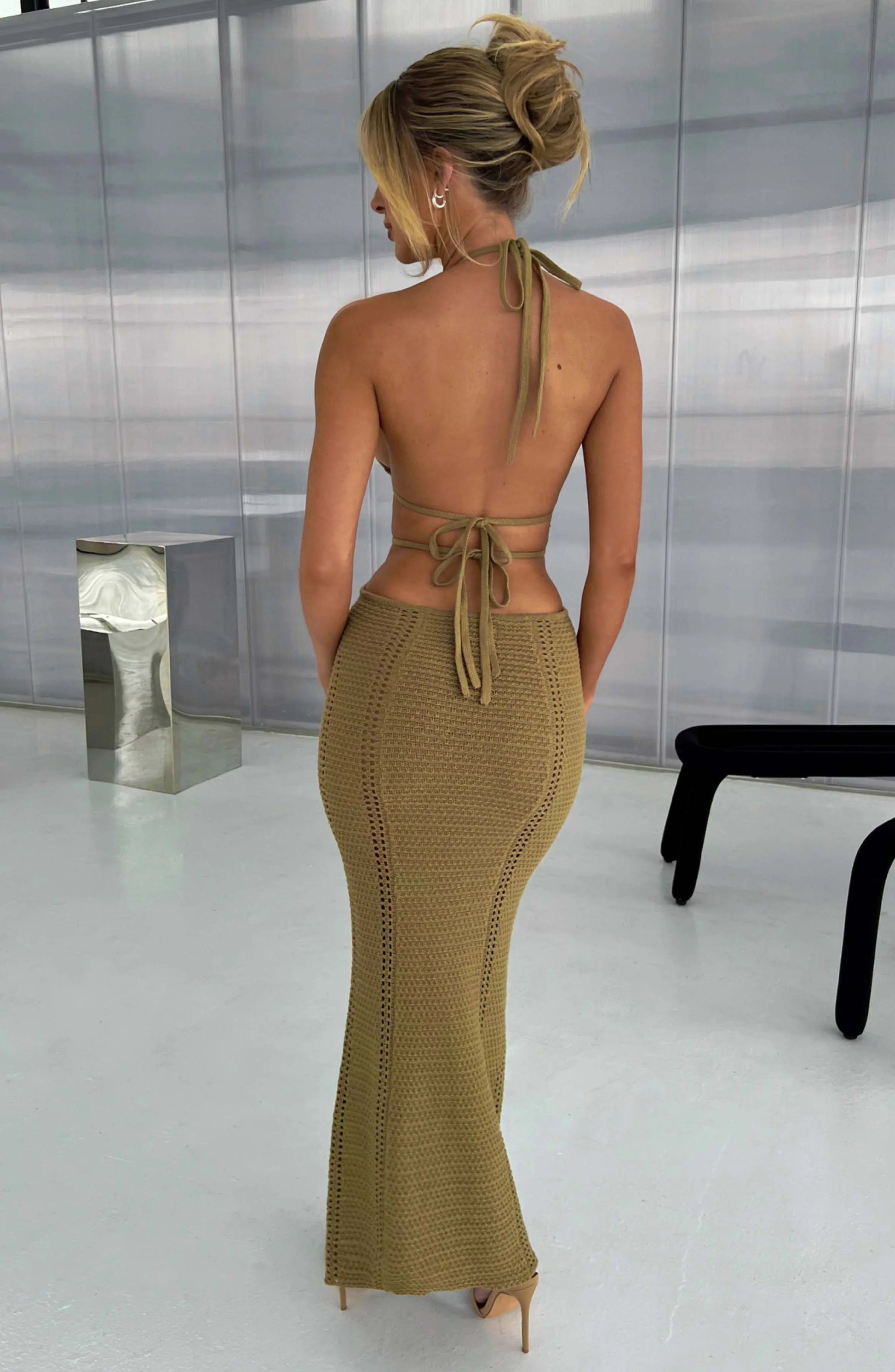 Arabella Maxi Šaty - Khaki