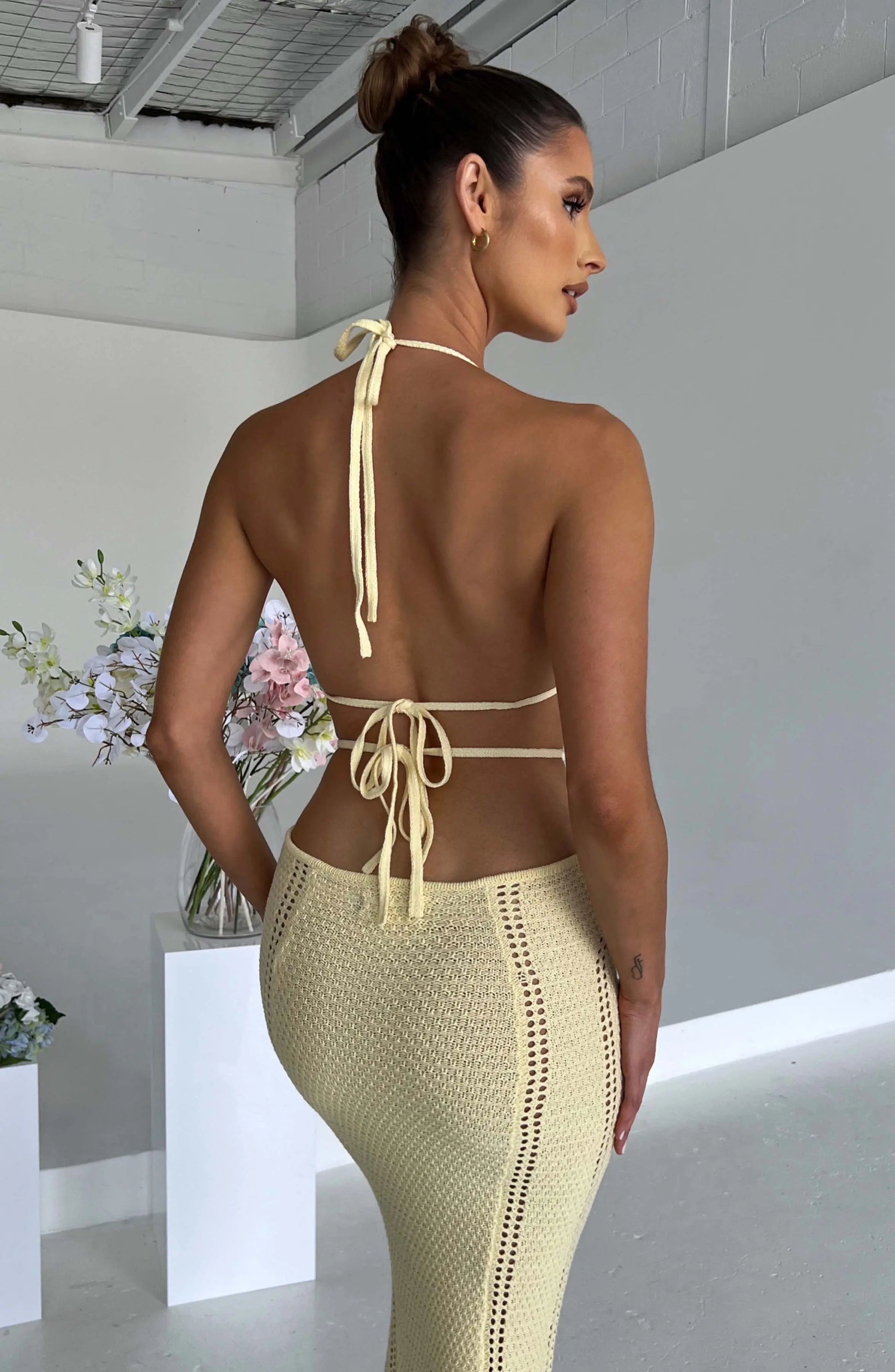 Maxi šaty Arabella - Citronová