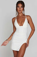 Aura Mini Šaty - Bílá