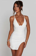 Aura Mini Šaty - Bílá