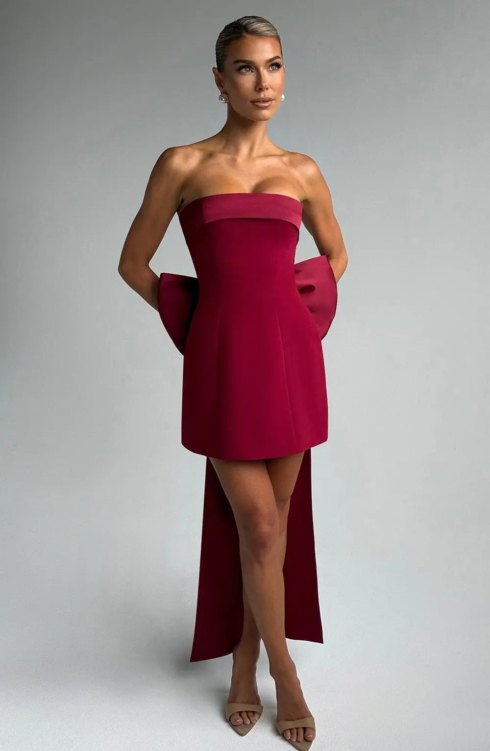 Mini šaty Barbara - Vínová