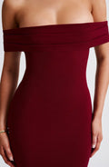 Šaty Bex Midi - Burgundská