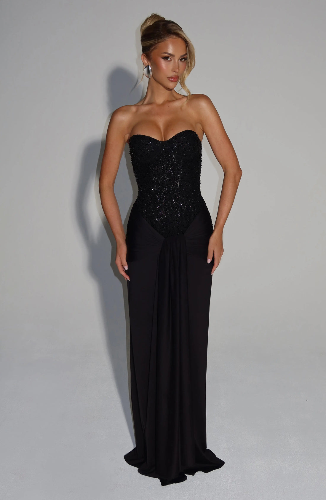 Dámské společenské šaty Carina Maxi - Černá