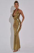 Maxi šaty Chrishelle - Zlaté