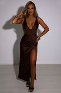 Cordelia Maxi Šaty - Čokoláda