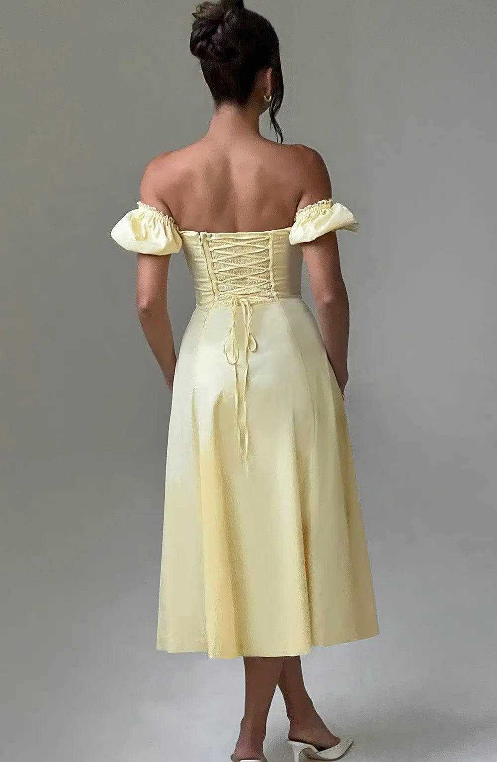 Šaty Courtney Midi - Citrónové