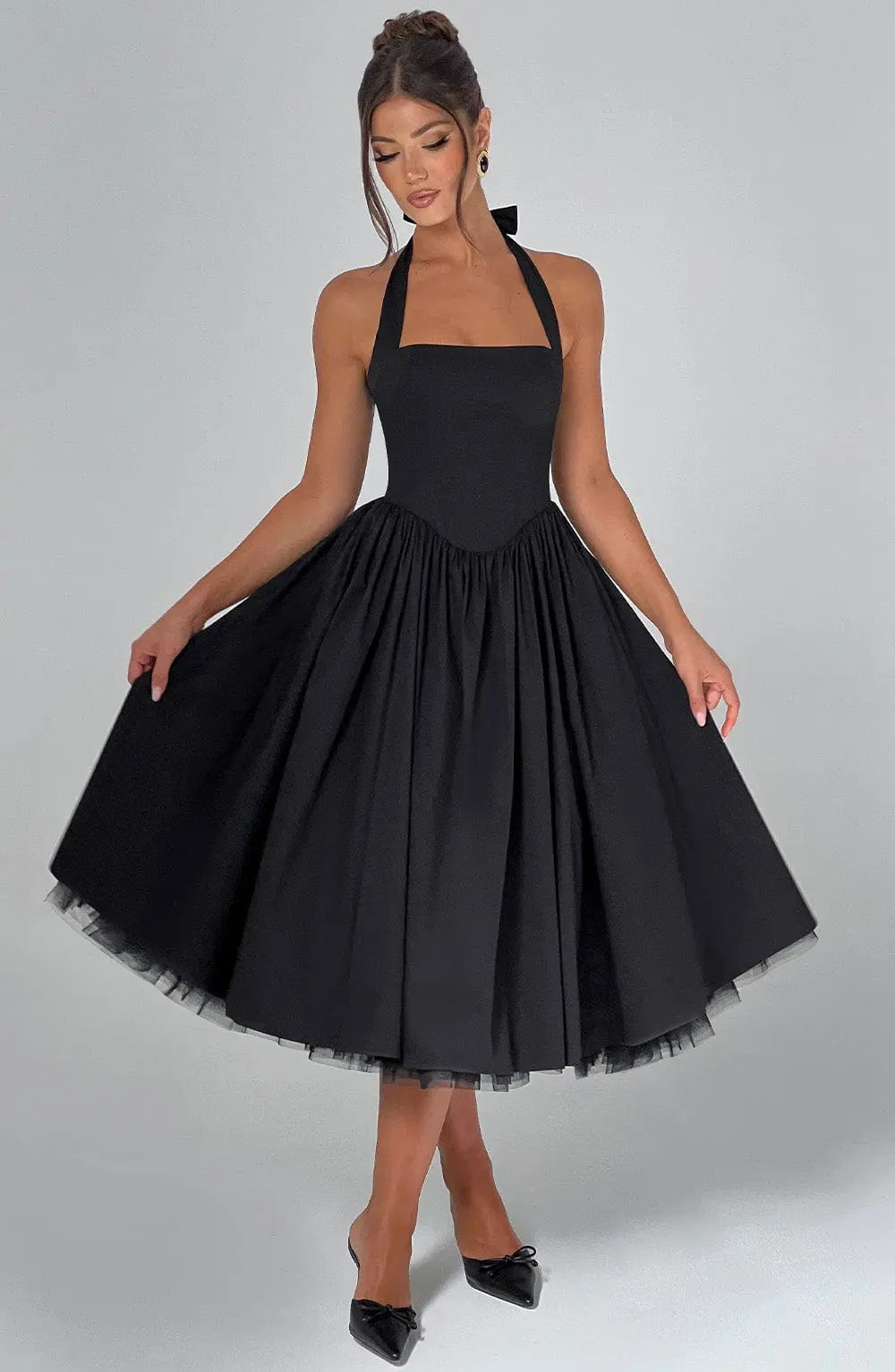 Šaty Cressida Midi - Černá