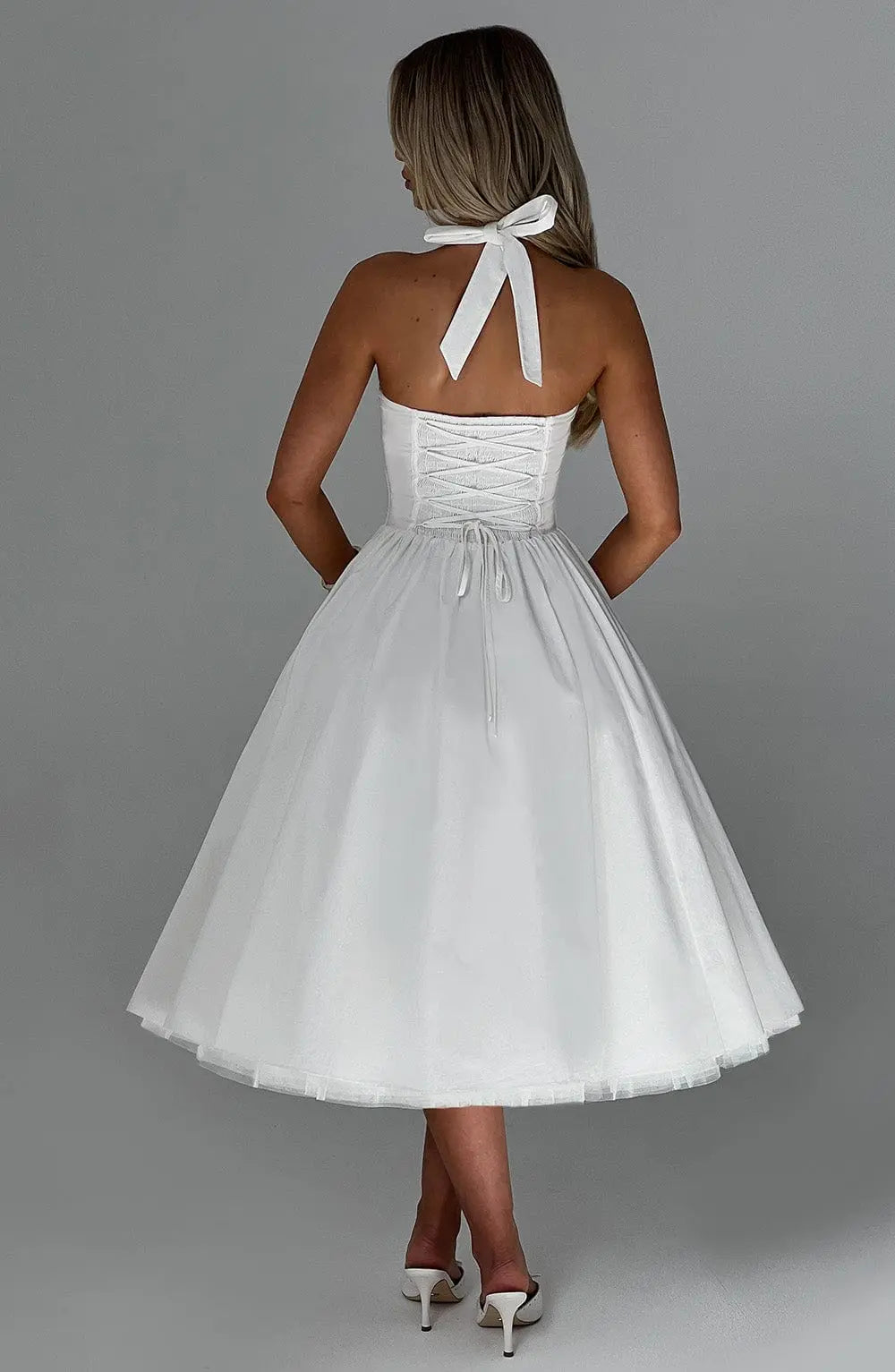 Cressida Midi Šaty - Slonová kost