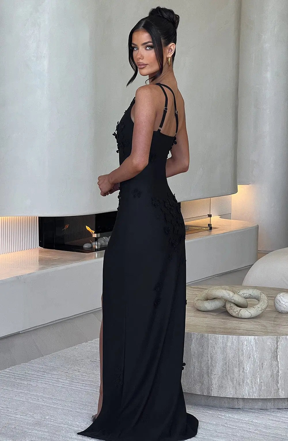 Cynthia Maxi Šaty - Černá