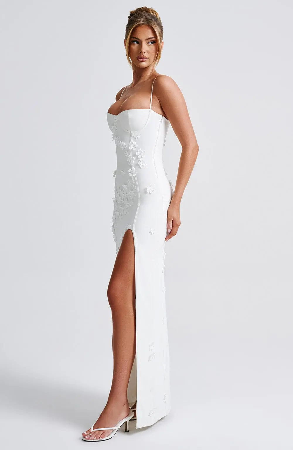 Maxi šaty Dalary - podšité slonovinou