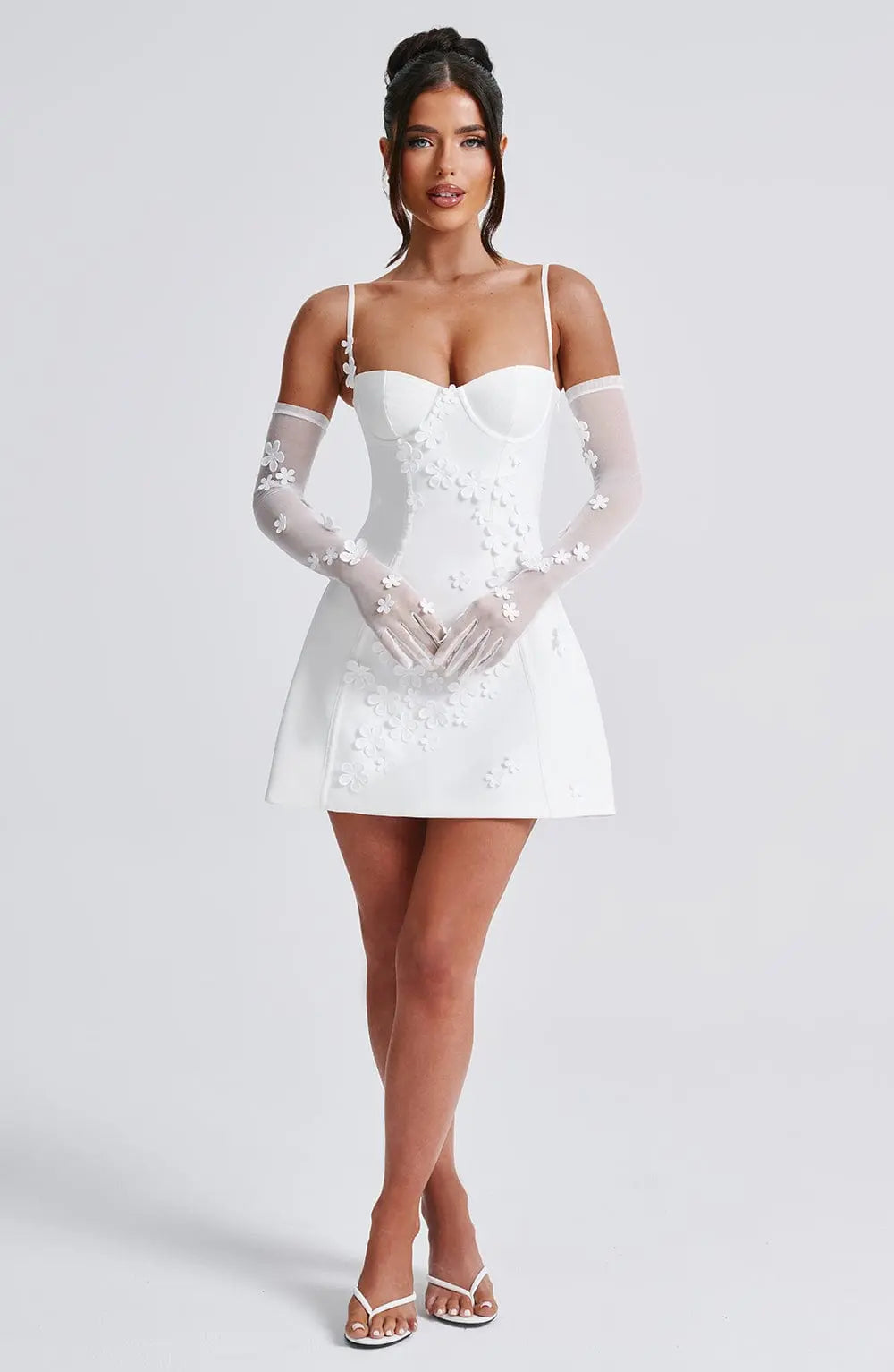 Mini šaty Dalary - Slonová kost