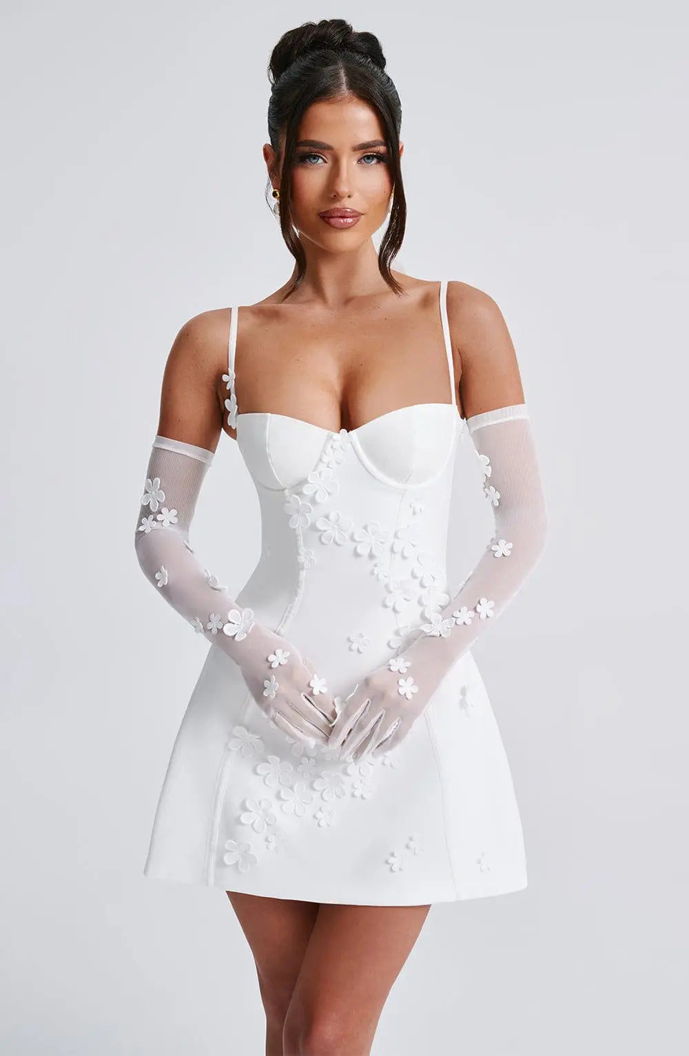 Mini šaty Dalary - Slonová kost