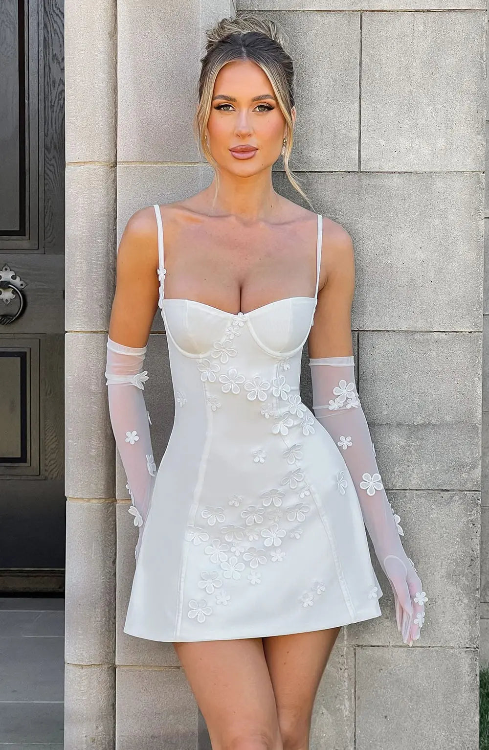 Mini šaty Dalary - Slonová kost