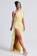 Dlouhé šaty Delaney - Citrónová