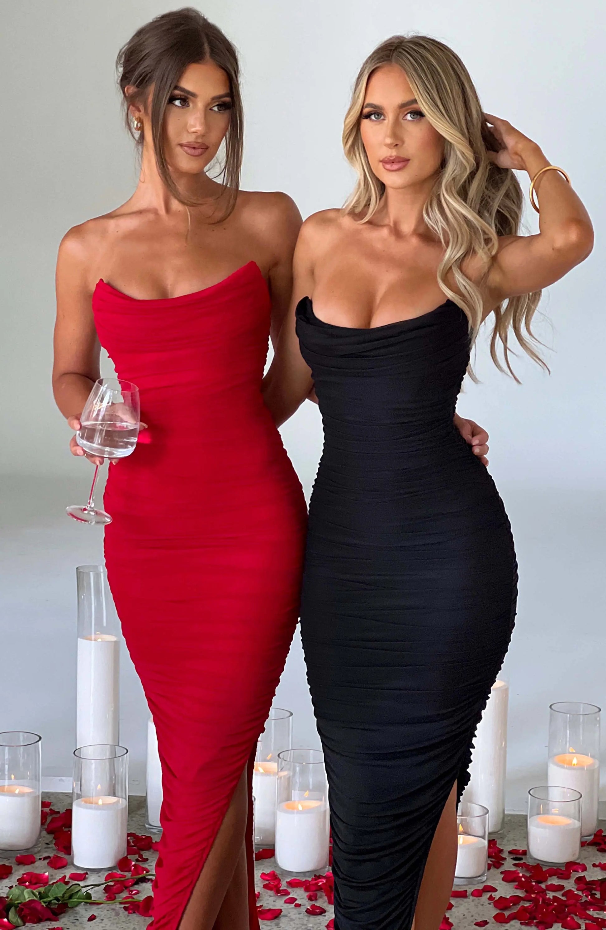 Demi Maxi Šaty - Červená