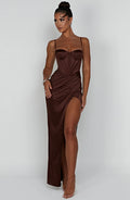 Maxi šaty Despina - Čokoláda