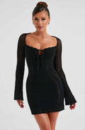 Dezi Mini Šaty - Černá