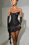 Dámské minišaty Dixie - Černá třpytivá