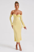 Šaty Dulce Midi - Citrónová