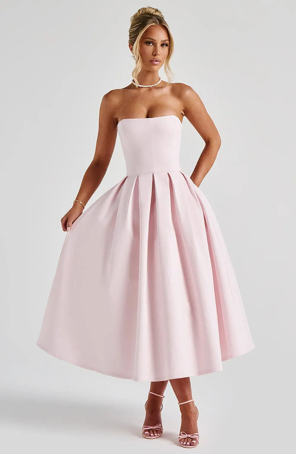 Edith Midi Šaty - Růžová