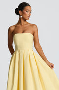 Edith Midi Šaty - Citrón