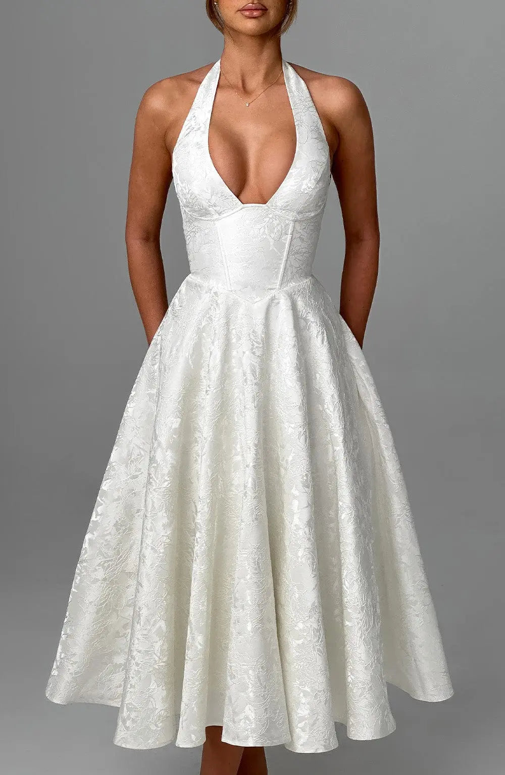 Šaty Effie Midi - Slonová kost