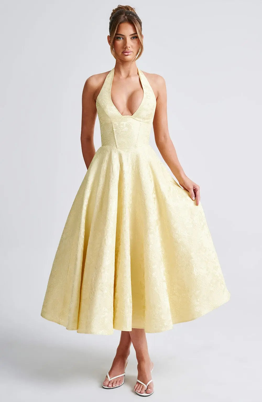 Šaty Effie Midi - Citronová