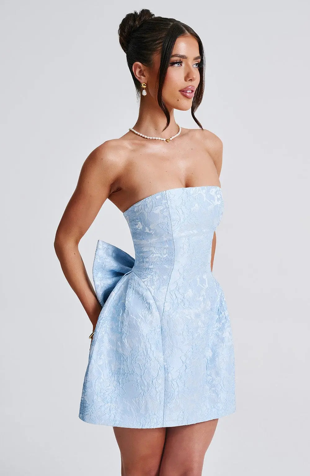 Elenora Mini Šaty - Modrá