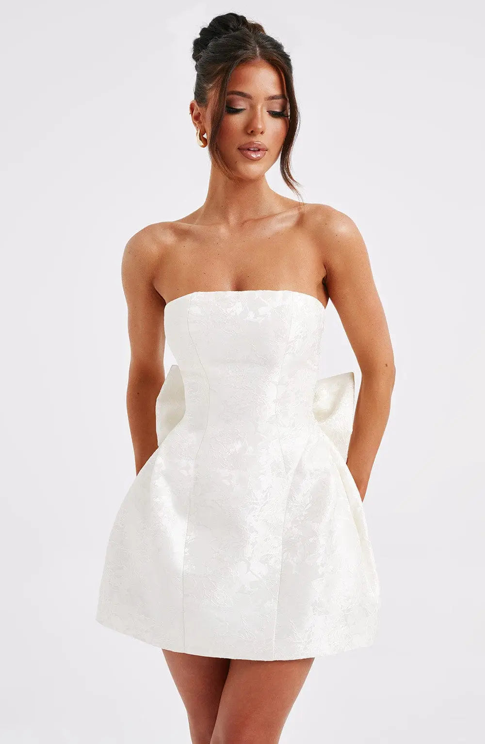 Elenora Mini Šaty - Ivory