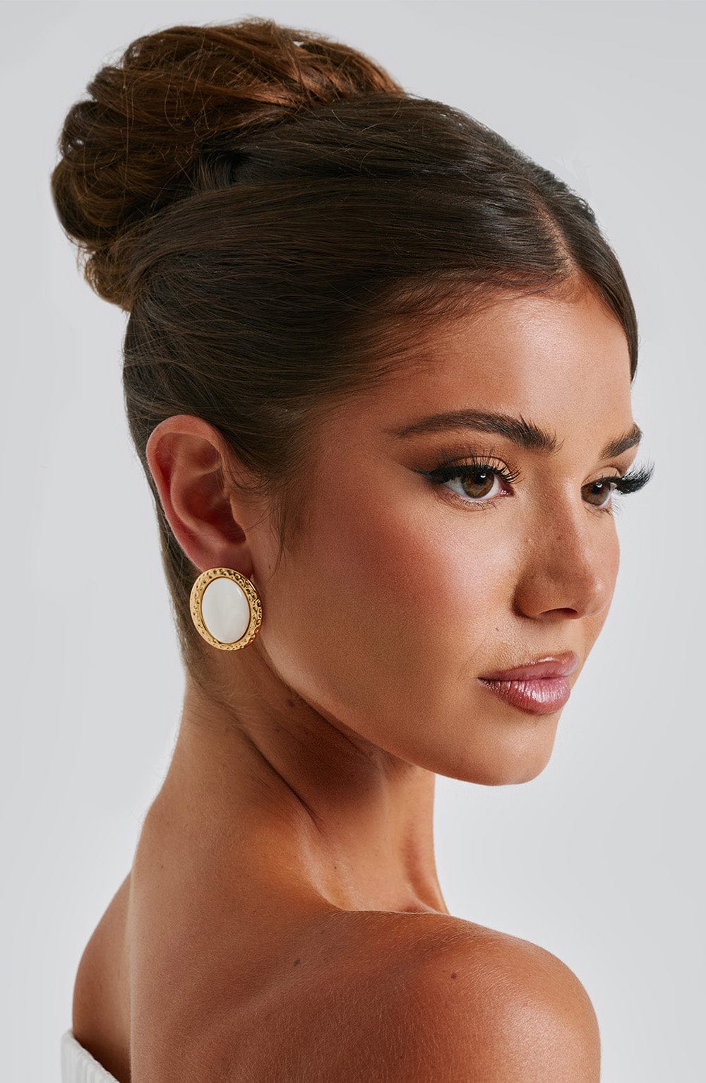 Náušnice Eloise - slonová kost/zlatá