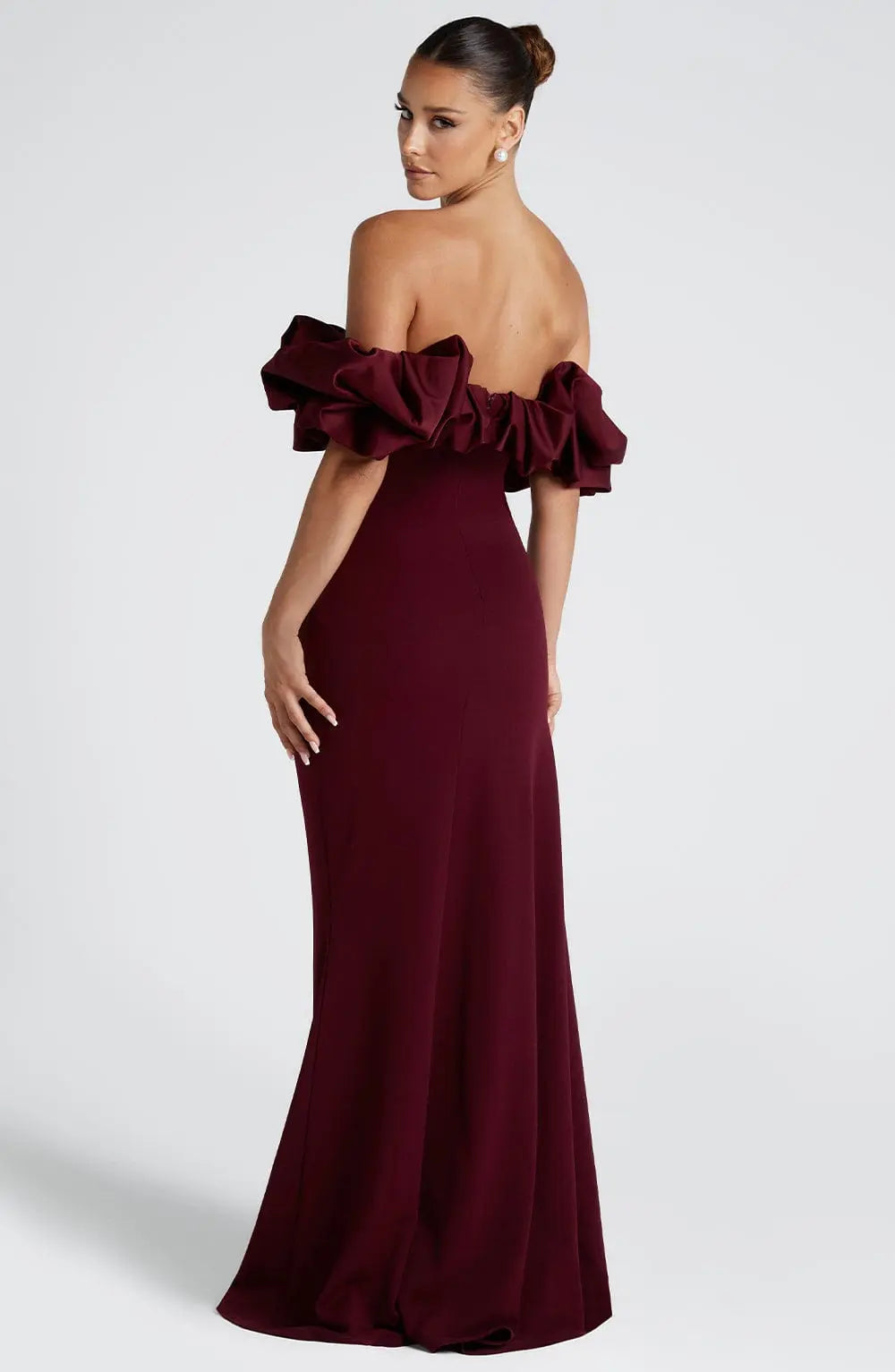 Elsie Maxi Šaty - Třešňový Lak