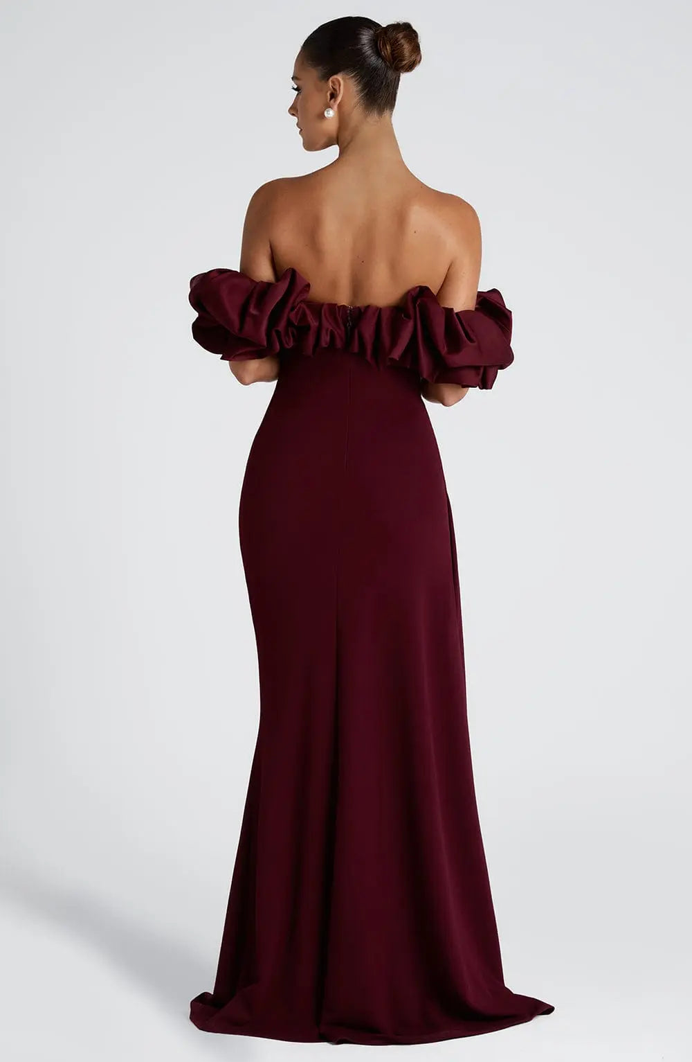 Elsie Maxi Šaty - Třešňový Lak