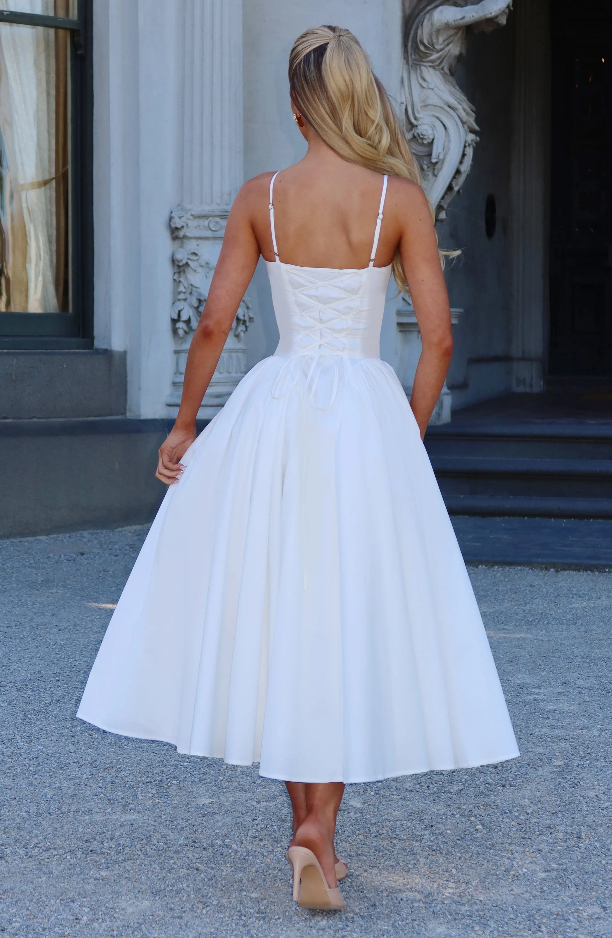 Emerson Midi Šaty - Slonová kost