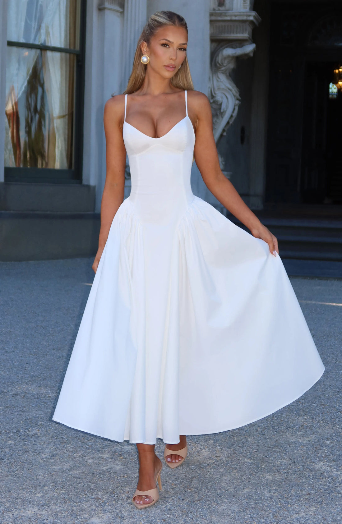 Emerson Midi Šaty - Slonová kost