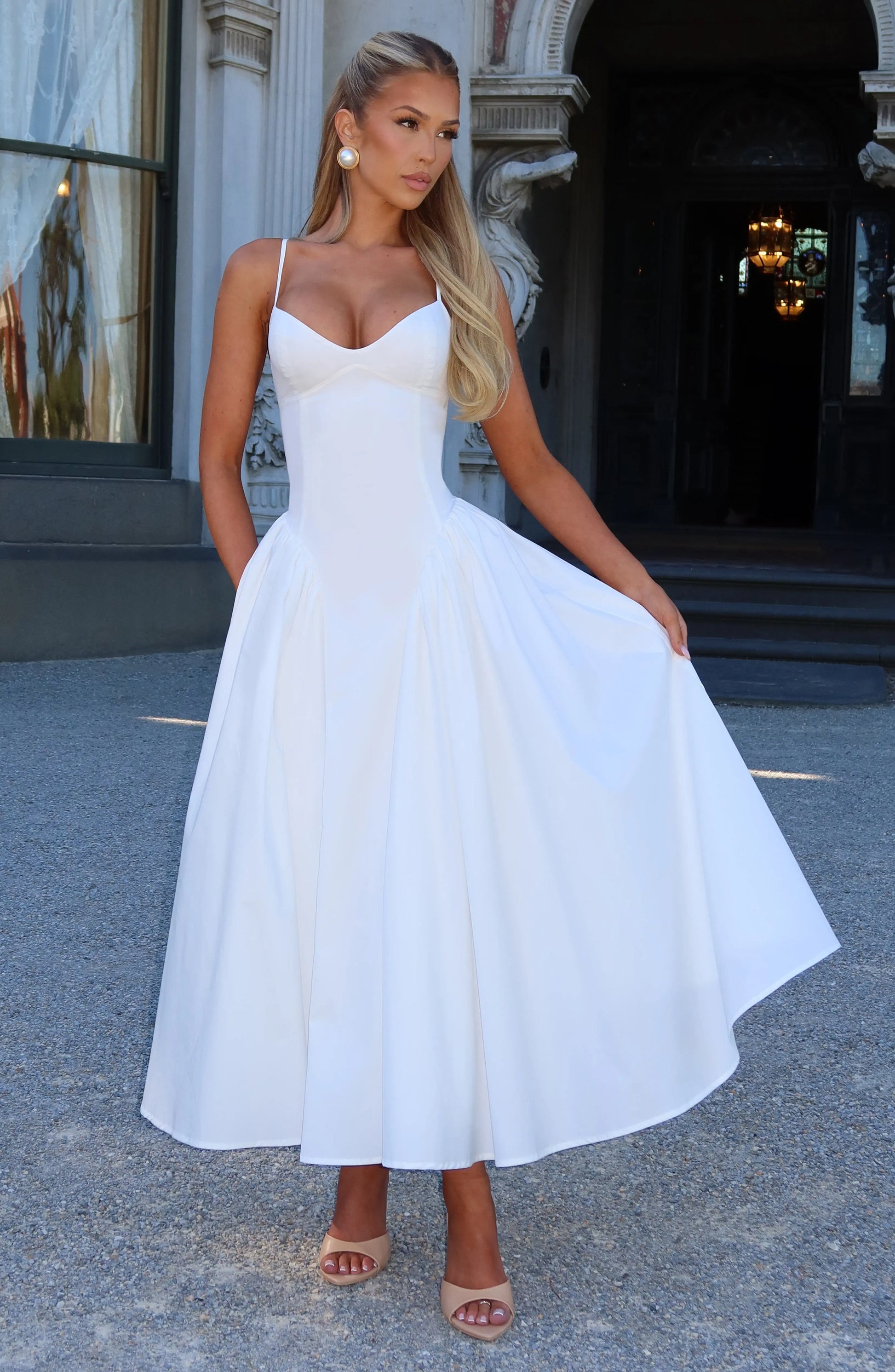 Emerson Midi Šaty - Slonová kost