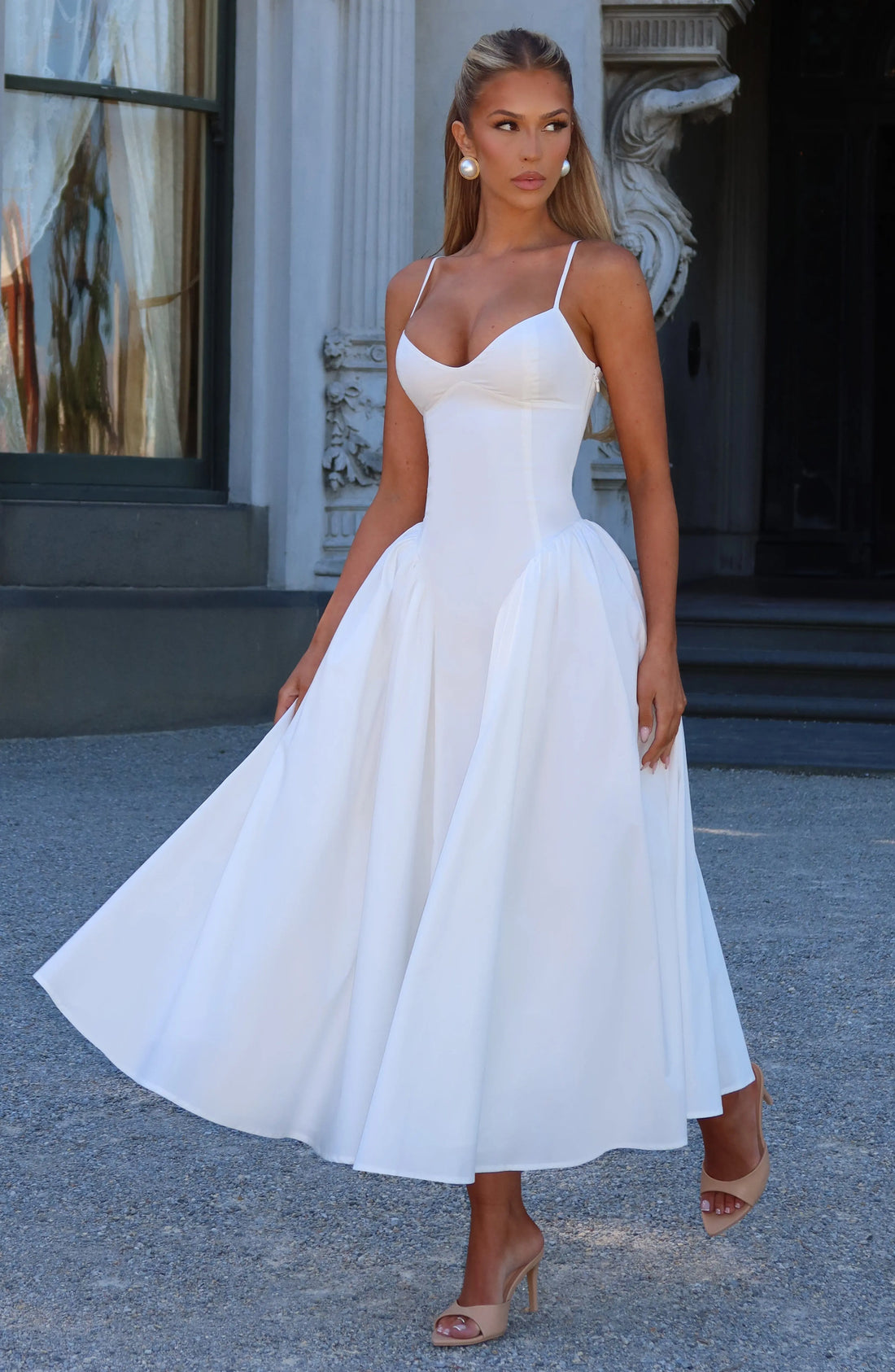 Emerson Midi Šaty - Slonová kost