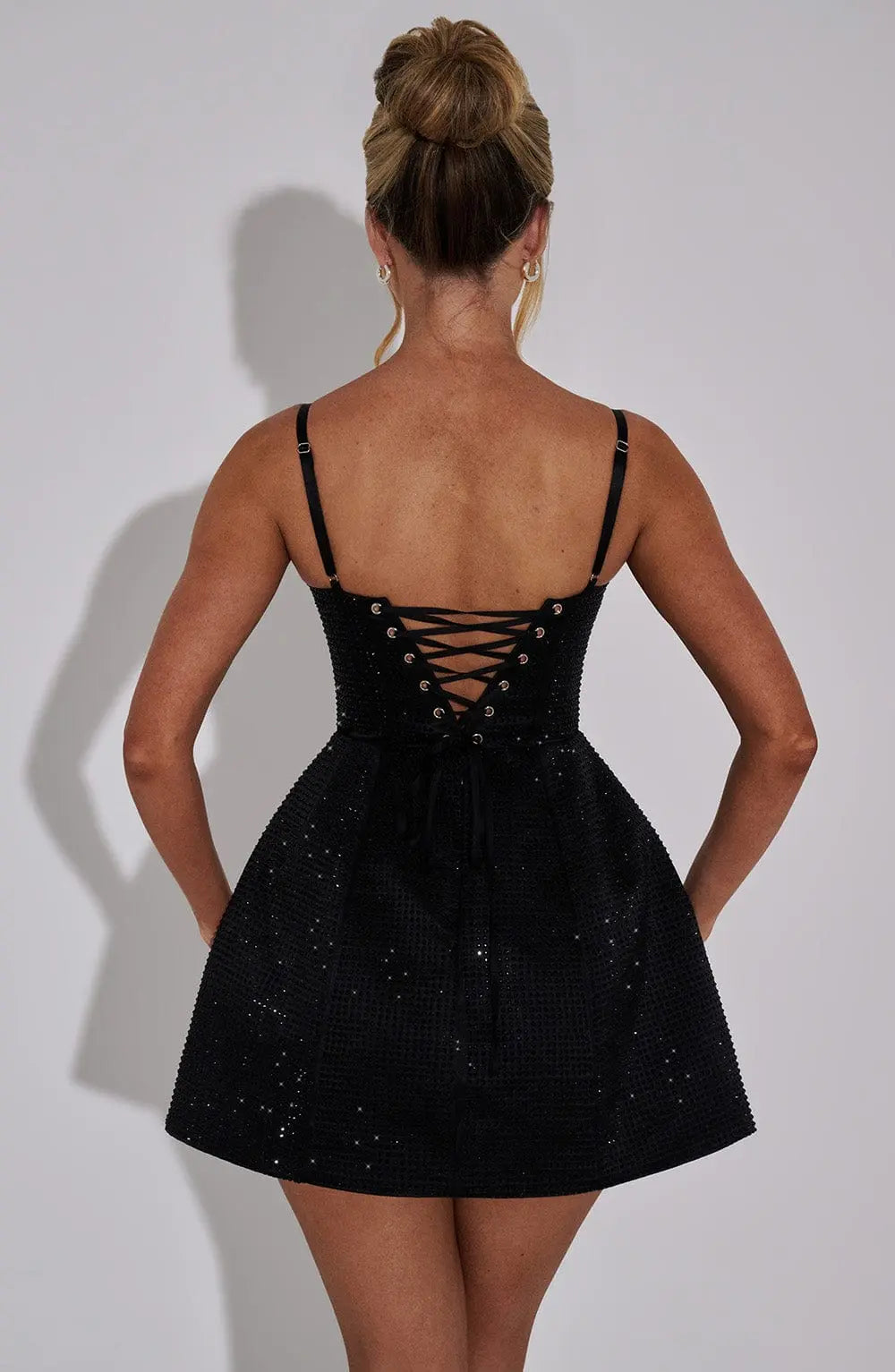 Emma Mini Šaty - Černá