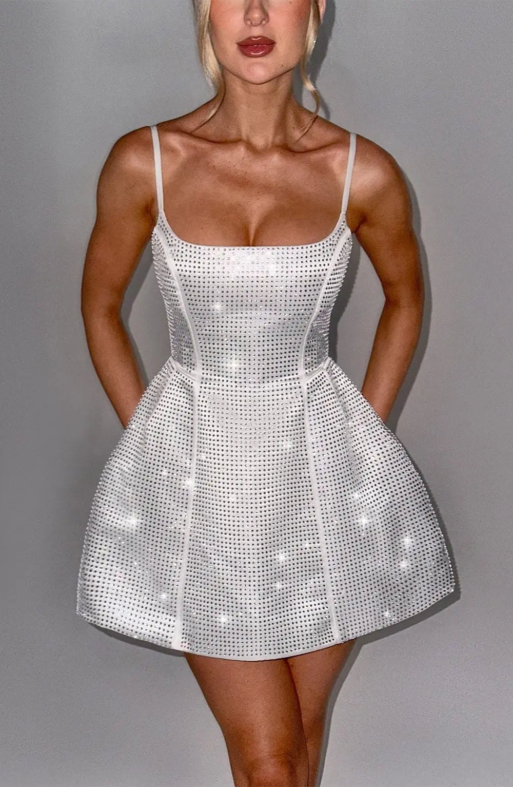 Emma Mini Šaty - Slonová kost